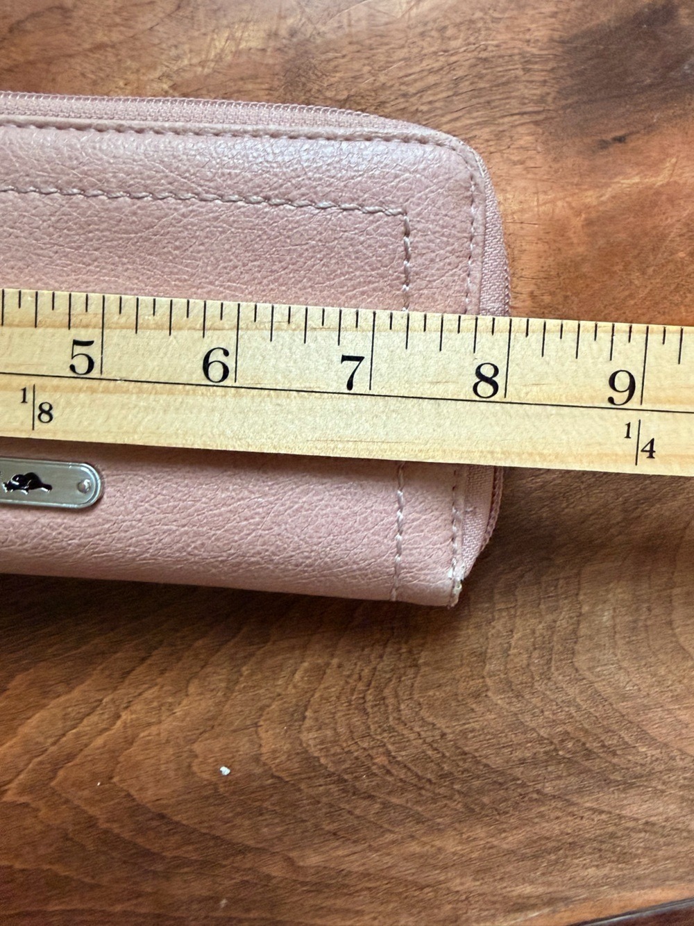 Roots Blush Pink Zip Around Continental Wallet - Picture 9 of 10